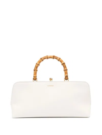 Jil Sander Goji Leather Tote Bag In White