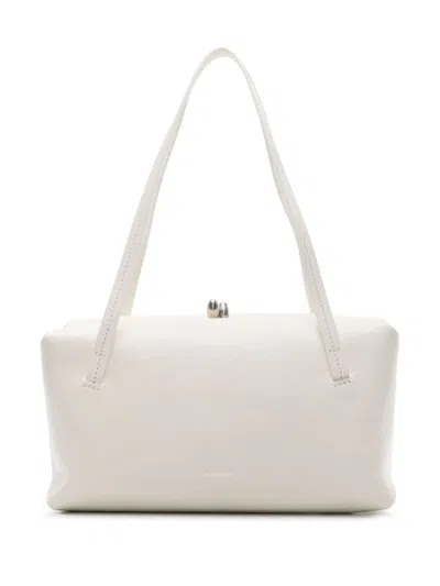 Jil Sander Goji Medium Leather Handbag In White