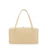 Jil Sander Goji Pillow Beige Shoulder Bag With Clasp Closure And Logo Lettering On The Front In Leat In Sand