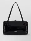 Jil Sander Goji Pillow Leather Handbag Top Handles In Black