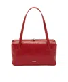 Jil Sander Goji Pillow Leather Shoulder Bag In Red
