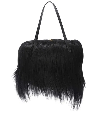Jil Sander Goji Pillow Tote Bag In Black