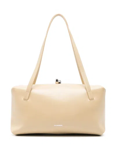 Jil Sander Small Goji Pillow Leather Shoulder Bag In White