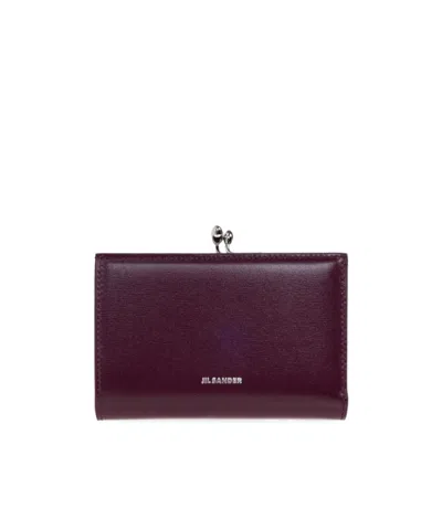 Jil Sander Goji Purse Small In Burgundy