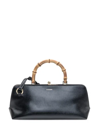 ◇Jil Sander◇ Medium Goji Shoulder Bag Black J07WD0010P4849 JIL SANDER Medium Goji Soft Handle Leather Bag Jil Sander