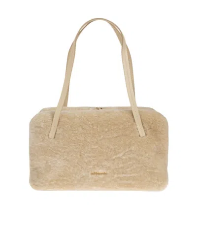 Jil Sander Goji Shoulder Bag In Neutral