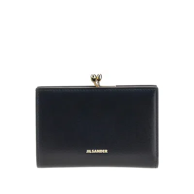 Jil Sander 'goji' Small Leather Wallet In Black