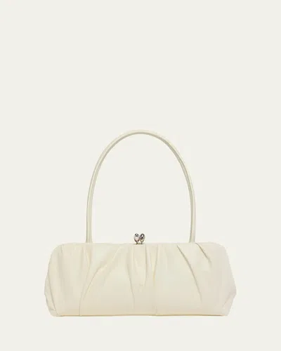 Jil Sander Goji Small Pleated Calfskin Shoulder Bag
