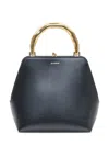 Jil Sander Black Goji Bamboo Square Bag In Black