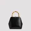 Jil Sander Goji Bamboo Crocodile-embossed Tote Bag In Black