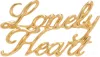 Jil Sander Gold 'lonely Hearts' Brooch In 719 Gold