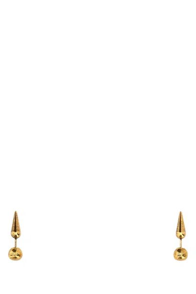 JIL SANDER GOLD METAL EARRINGS