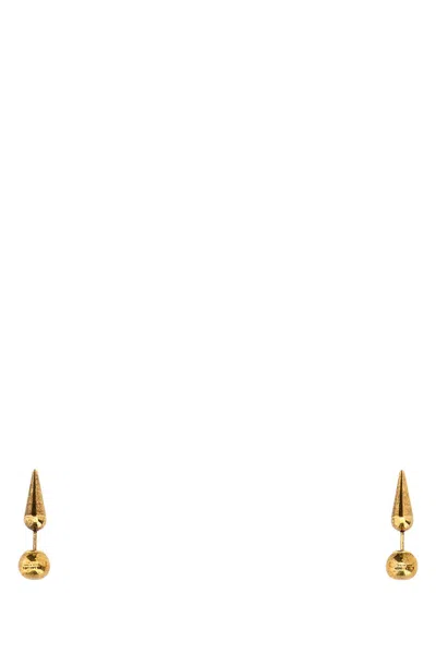 JIL SANDER GOLD METAL EARRINGS