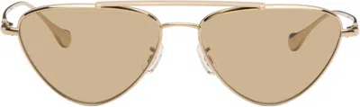 Jil Sander Gold Oliver Peoples 'edition 1' Aviator Sunglasses In Pink