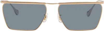 Jil Sander Gold Oliver Peoples 'edition 2' Wireframe Sunglasses