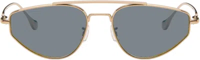 Jil Sander Gold Oliver Peoples 'edition 5' Aviator Sunglasses