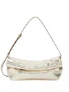 Jil Sander Small Rollup Leather Shoulder Bag In Gold