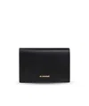 Jil Sander Gold-tone Logo Cardholder In Black