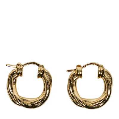 Jil Sander Gold Twisted Hoop Earrings