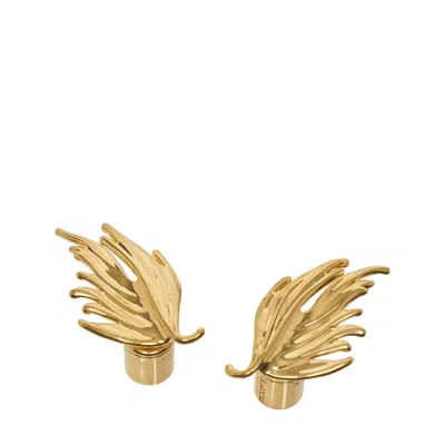 Jil Sander Gold Wing Clip Earrings