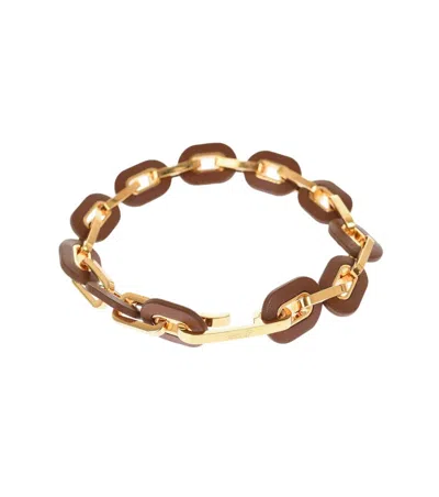 Jil Sander Golden Brown Chain Bracelet