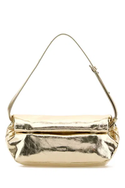 Jil Sander Golden Rollup Small Shoulder Bag