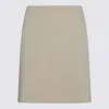 Jil Sander Ribbed Texture Elastic Waistband Skirts In Neutral