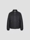 Jil Sander Goose Down Puffer Jacket In Wool In Black