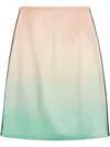 Jil Sander Fluid Satin Printed Skirt In 粉色