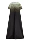 Jil Sander Gradient Floral-print Maxi Dress In Multi