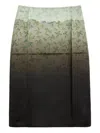 Jil Sander Gradient Floral-printed Midi Skirt In Brown