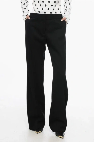 JIL SANDER GRAIN DE POUDRE WOOL PANTS WITH RELAXED FIT