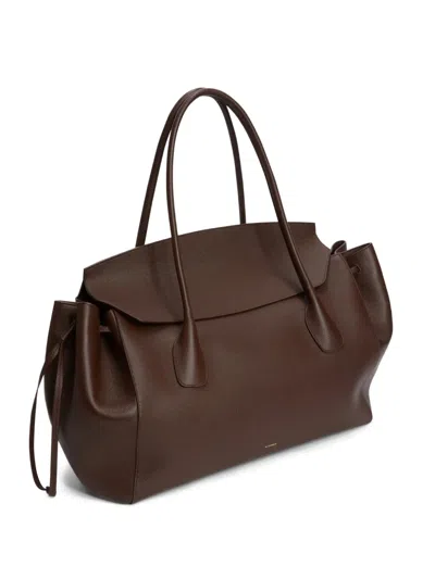 Jil Sander Grained Leather Voyage Handbag In Brown