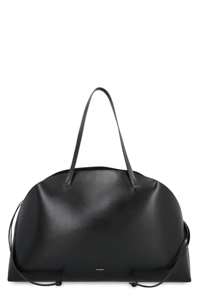 JIL SANDER JIL SANDER GRANDE LEATHER SHOULDER BAG