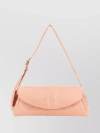 Jil Sander Cannolo Grande Shoulder Bag In Rose-pink Leather In Pastel