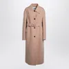 Jil Sander Single-breasted Belted Wool Coat In Pink