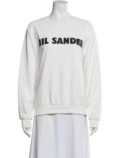 Pre-owned Jil Sander Graphic Print Crew Neck Sweatshirt In Neutral