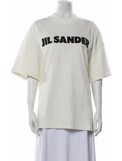 Pre-owned Jil Sander Graphic Print Crew Neck Sweatshirt W/ Tags In Neutral