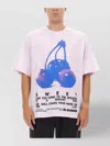 Jil Sander Graphic Print Crew Neck T-shirt In Pink