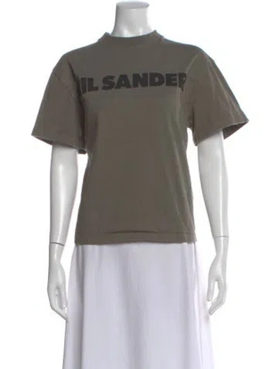Pre-owned Jil Sander Graphic Print Crew Neck T-shirt In Gray