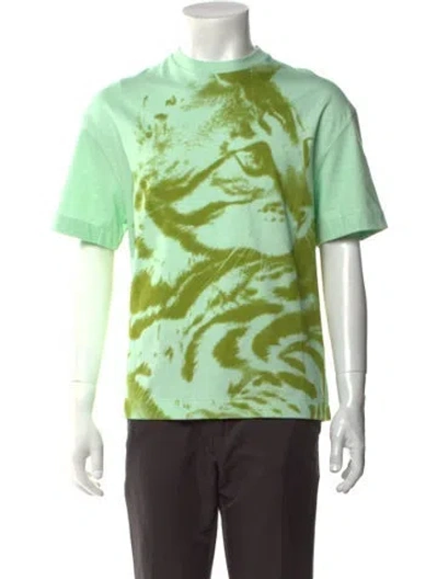 Pre-owned Jil Sander Graphic Print Crew Neck T-shirt In Green