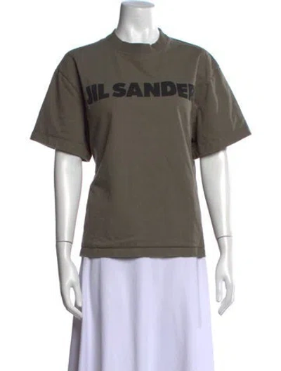 Pre-owned Jil Sander Graphic Print Crew Neck T-shirt In Green