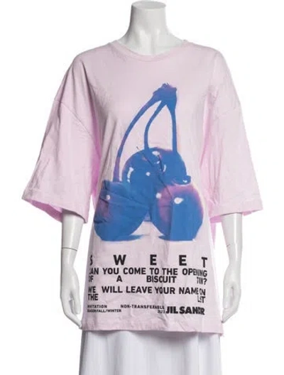 Pre-owned Jil Sander Graphic Print Crew Neck T-shirt In Multicolor