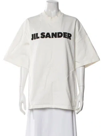 Pre-owned Jil Sander Graphic Print Crew Neck T-shirt In Neutral