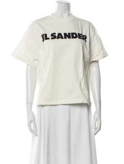 Pre-owned Jil Sander Graphic Print Crew Neck T-shirt In Neutral