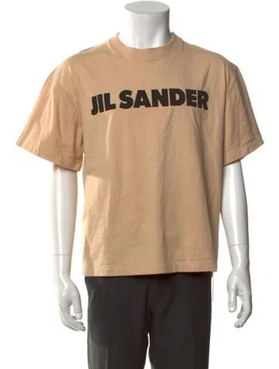 Pre-owned Jil Sander Graphic Print Crew Neck T-shirt In Neutrals