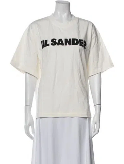 Pre-owned Jil Sander Graphic Print Crew Neck T-shirt In Neutrals