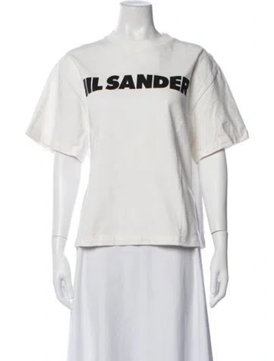 Pre-owned Jil Sander Graphic Print Crew Neck T-shirt In Neutrals