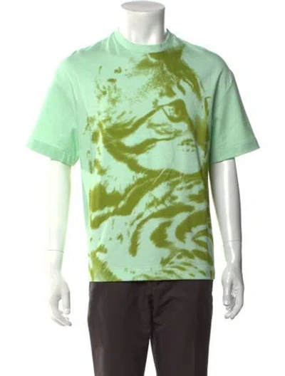 Pre-owned Jil Sander Graphic Print Crew Neck T-shirt W/ Tags In Green