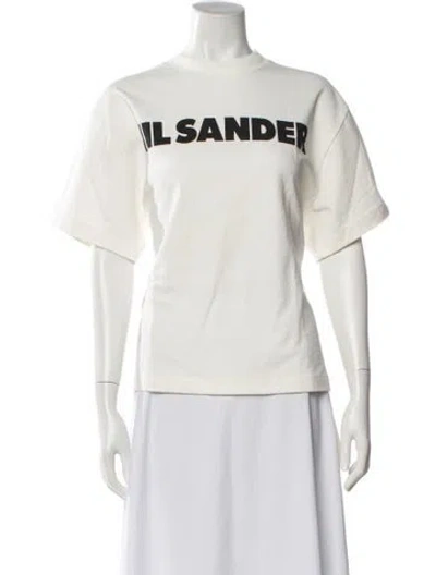 Pre-owned Jil Sander Graphic Print Crew Neck T-shirt W/ Tags In Neutral